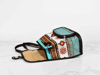 Turkish Handbag Backpack Aztec Turquoise White Textile Sydney Grand Bazaar 