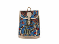 Turkish Handbag Backpack Flower Light Blue Textile Sydney Grand Bazaar 
