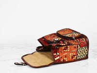 Turkish Handbag Backpack Patchwork Design Red Rusty Textile Sydney Grand Bazaar 