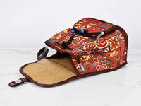 Turkish Handbag Backpack Patchwork Design Red Rusty Textile Sydney Grand Bazaar 