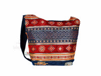 Turkish Handbag Shoulder Aztec Blue Red Textile Sydney Grand Bazaar 