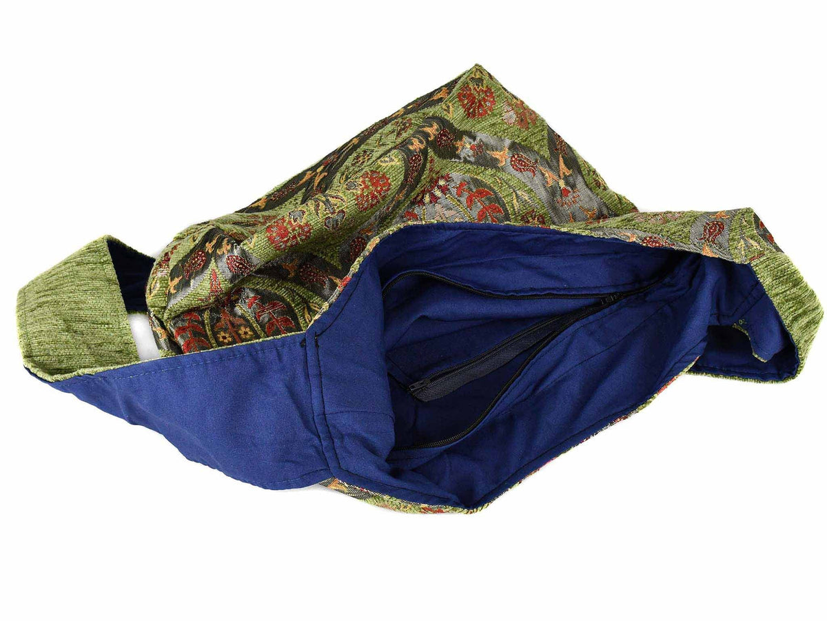 Turkish Handbag Shoulder Tulip Carnation Light Green Textile Sydney Grand Bazaar 
