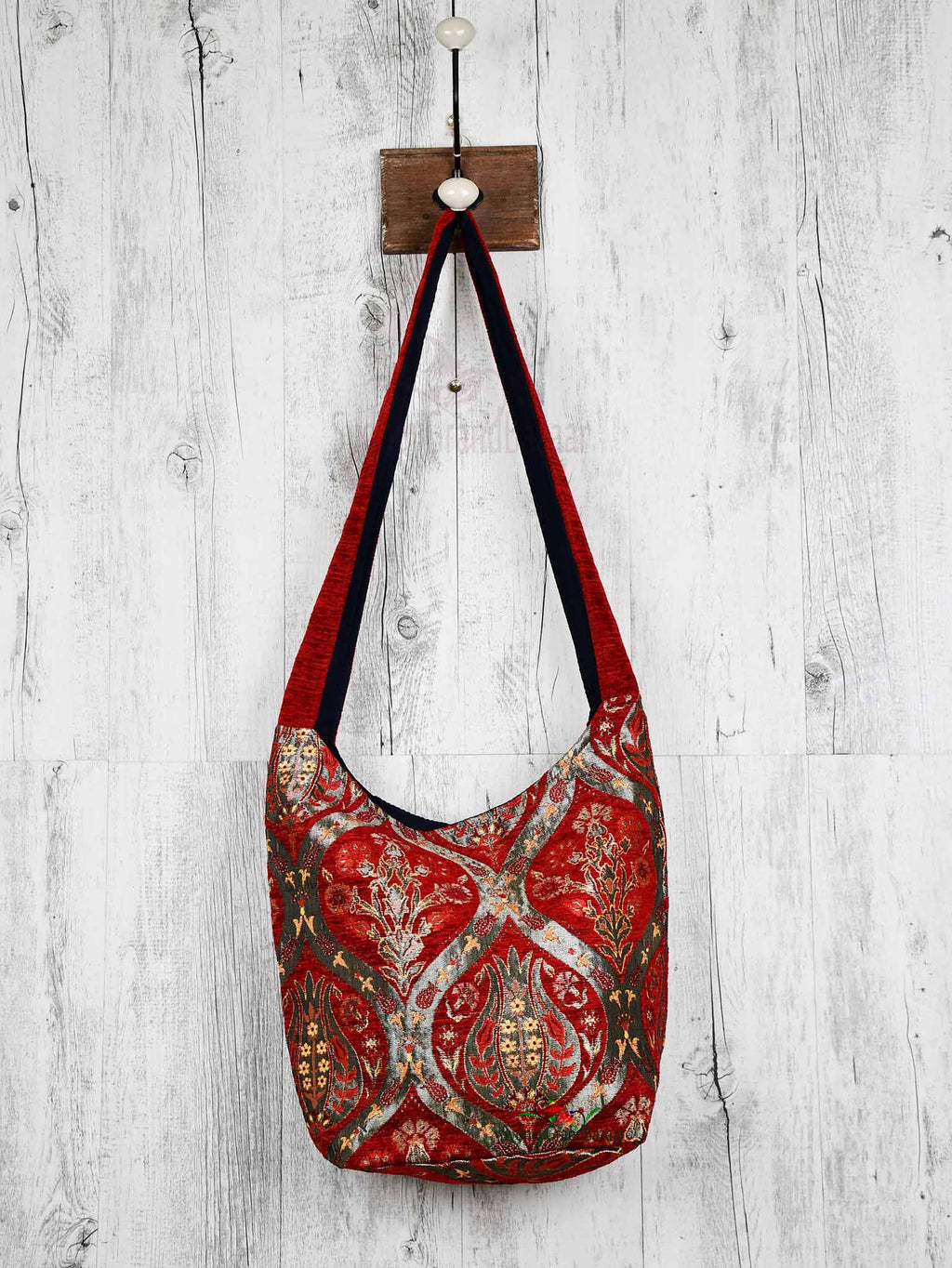 Turkish Handbag Shoulder Tulip Carnation Red Textile Sydney Grand Bazaar 