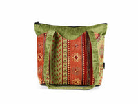 Turkish Handbag Tote Aztec Light Green Rusty Textile Sydney Grand Bazaar 