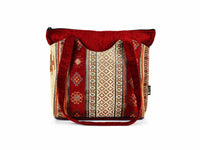 Turkish Handbag Tote Aztec Red Beige Textile Sydney Grand Bazaar 