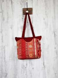Turkish Handbag Tote Aztec Red Rusty Textile Sydney Grand Bazaar 