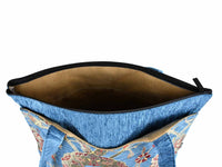 Turkish Handbag Tote Flower Light Blue Textile Sydney Grand Bazaar 
