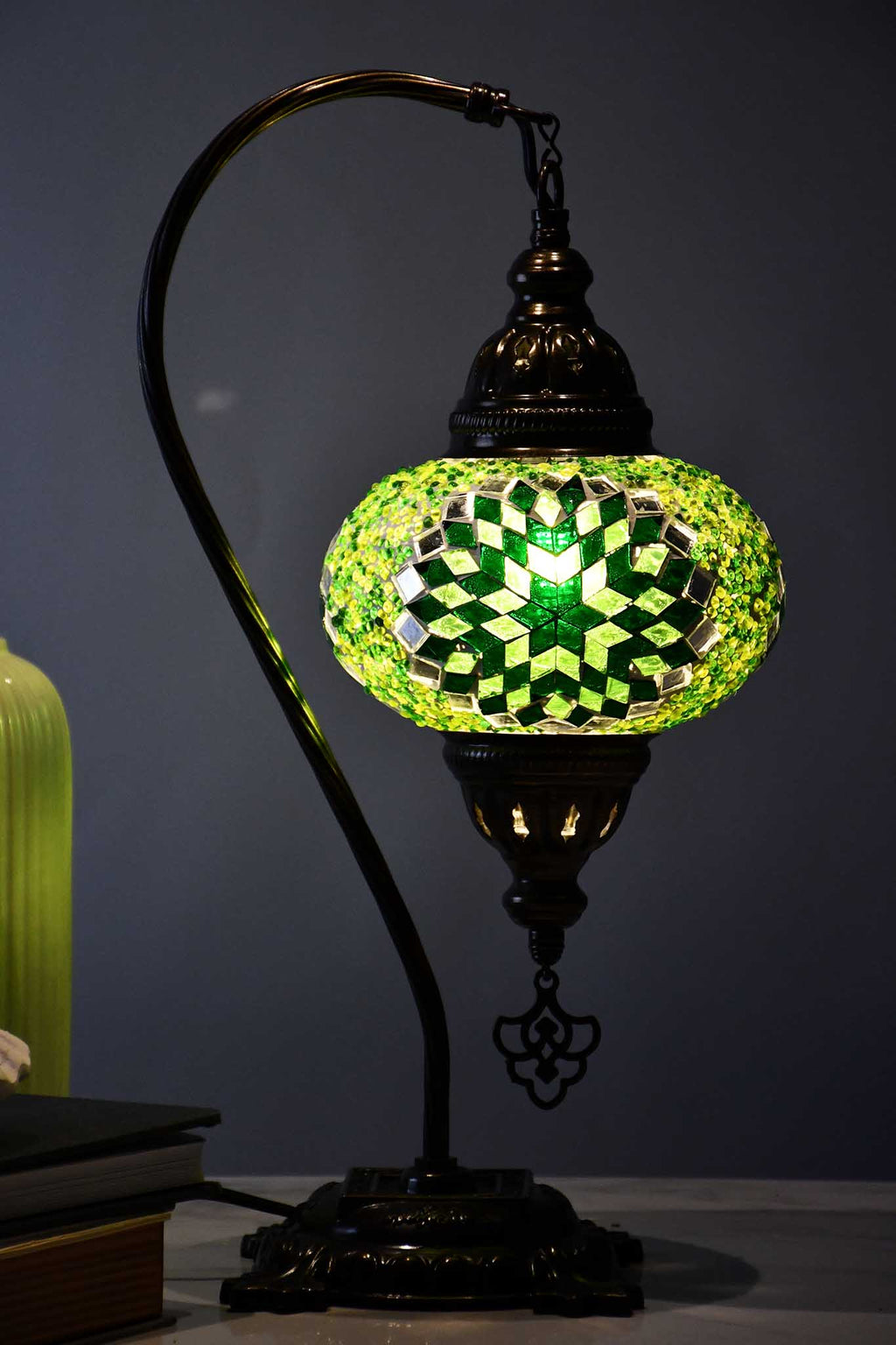 Turkish Lamp Beads Round Star Green Lighting Sydney Grand Bazaar 