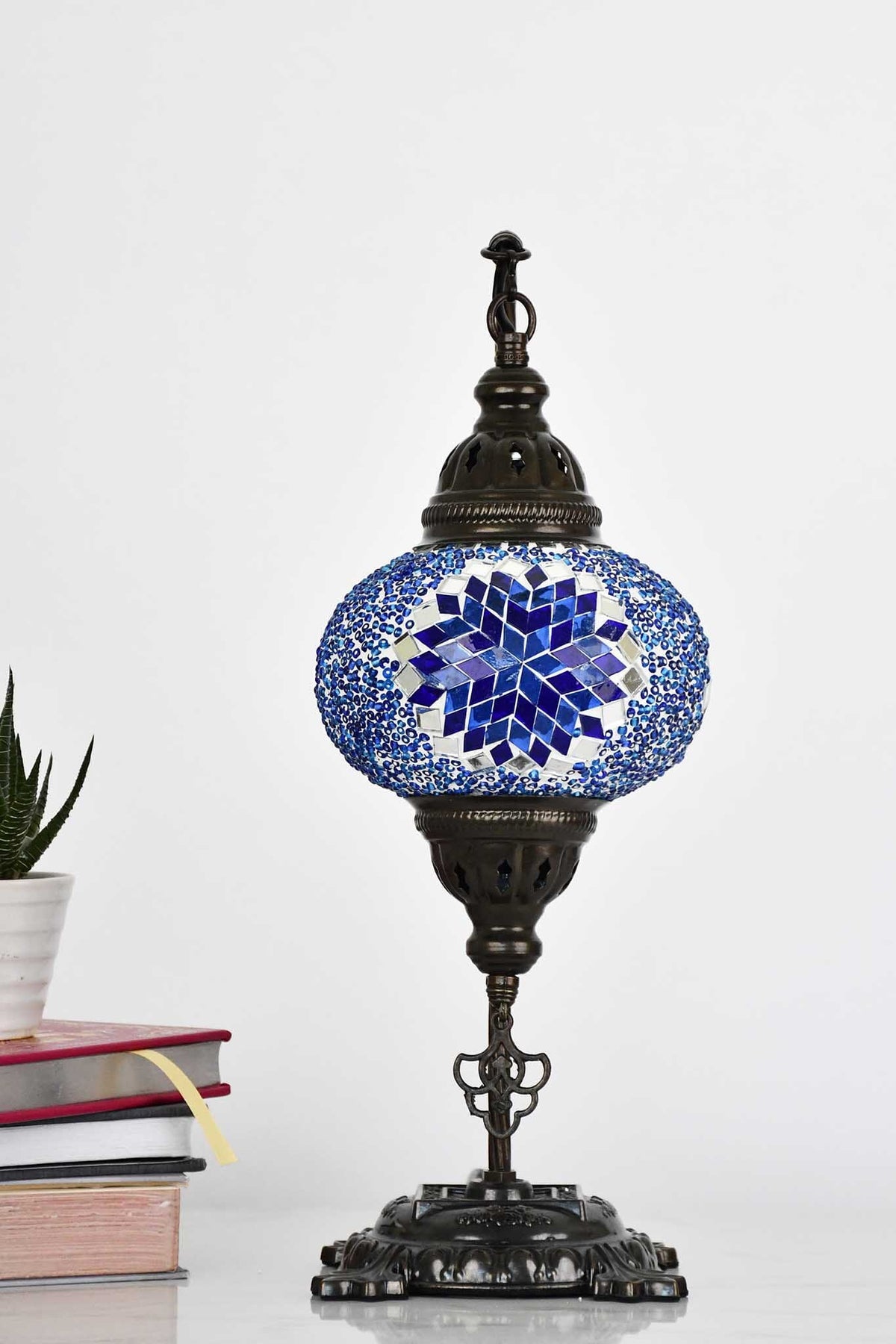 Turkish Lamp Cobalt Blue Beads Star Lighting Sydney Grand Bazaar 