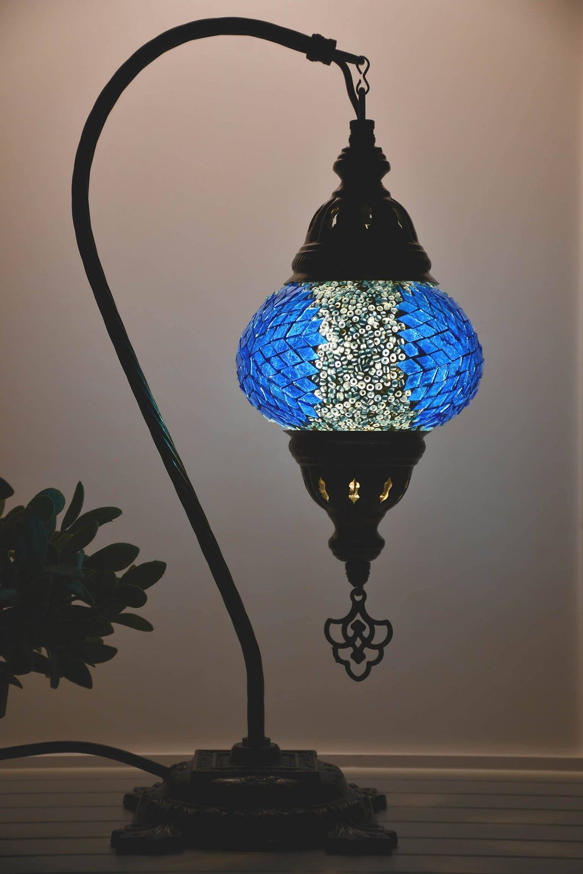 Turkish Lamp Hanging Aqua Star Beads Lighting Sydney Grand Bazaar 