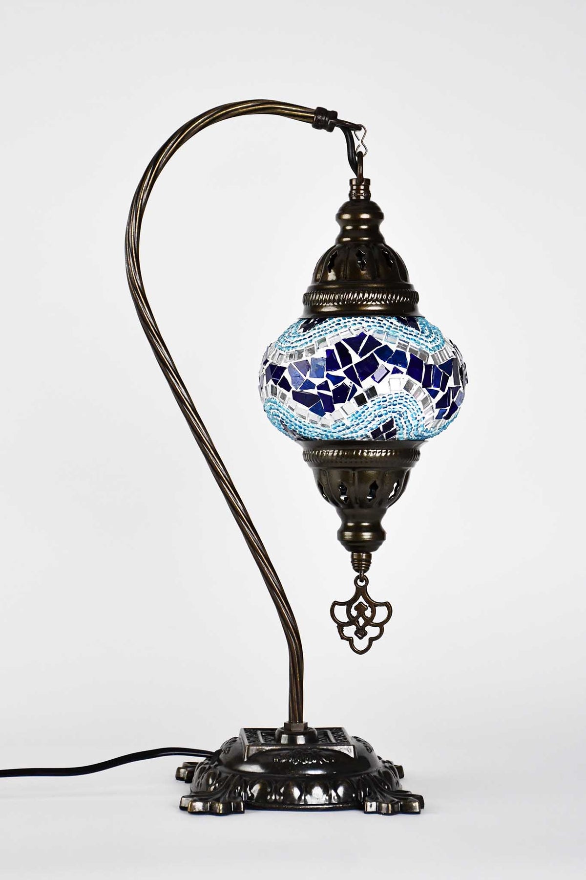 Turkish Lamp Hanging Beads Zigzag Blue Lighting Sydney Grand Bazaar 