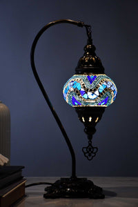 Turkish Lamp Hanging Beads Zigzag Blue Lighting Sydney Grand Bazaar 