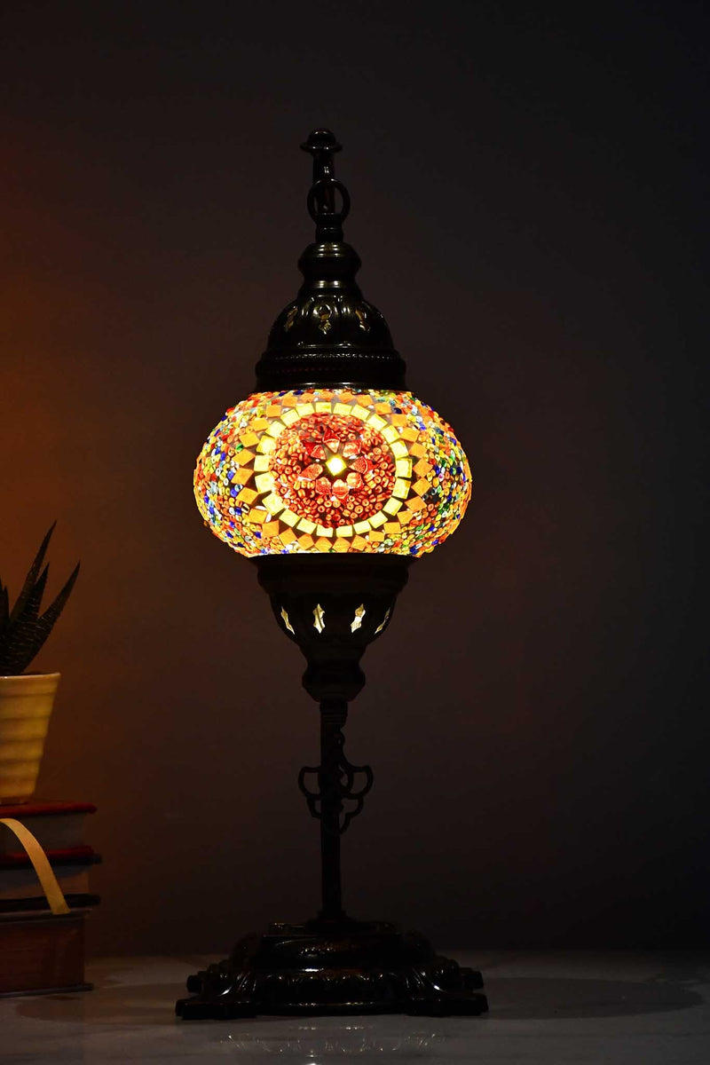 Turkish Lamp Hanging Colourful beads Star Orange Red Lighting Sydney Grand Bazaar 