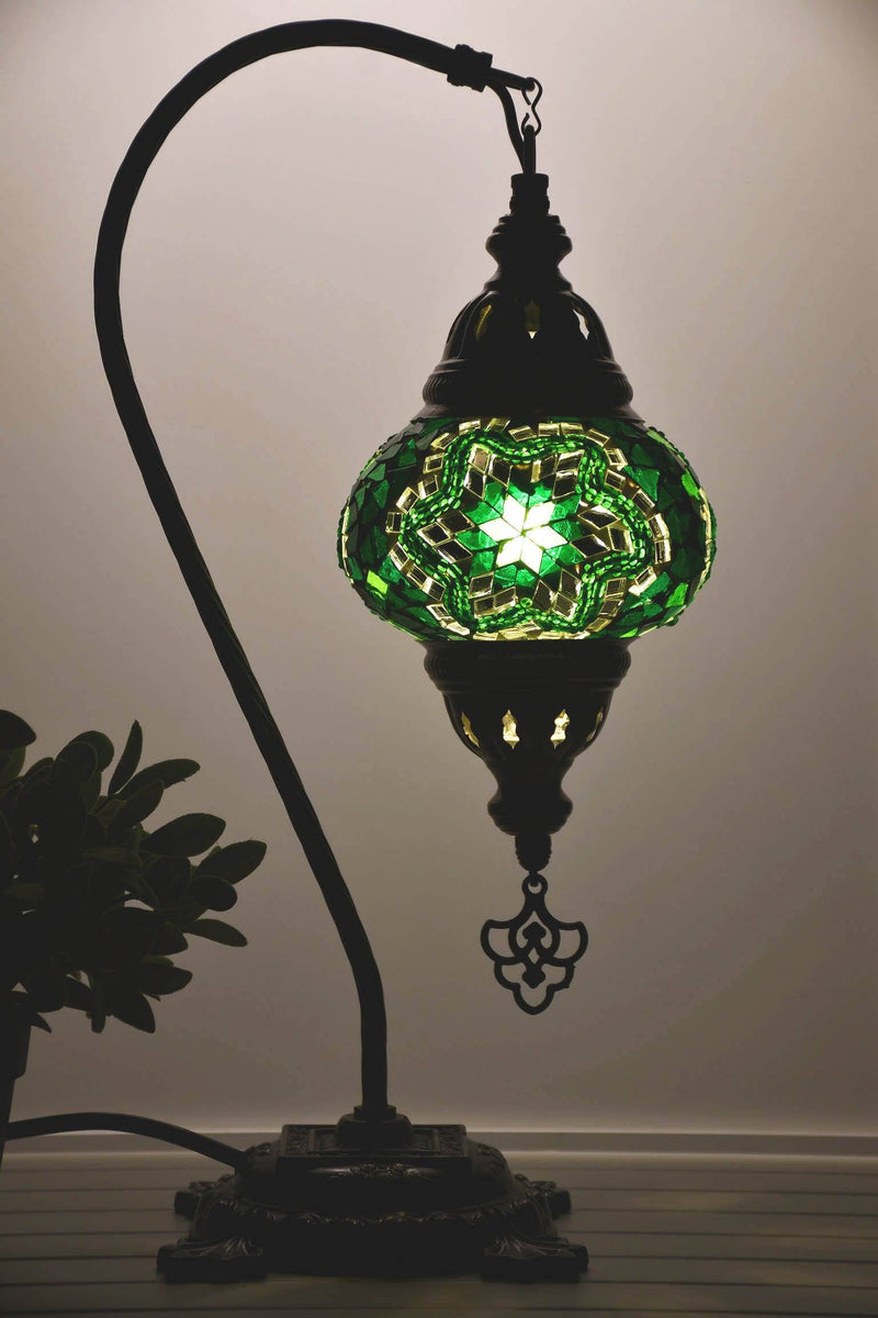 Turkish Lamp Hanging Dark Green Mosaic Star Lighting Sydney Grand Bazaar 