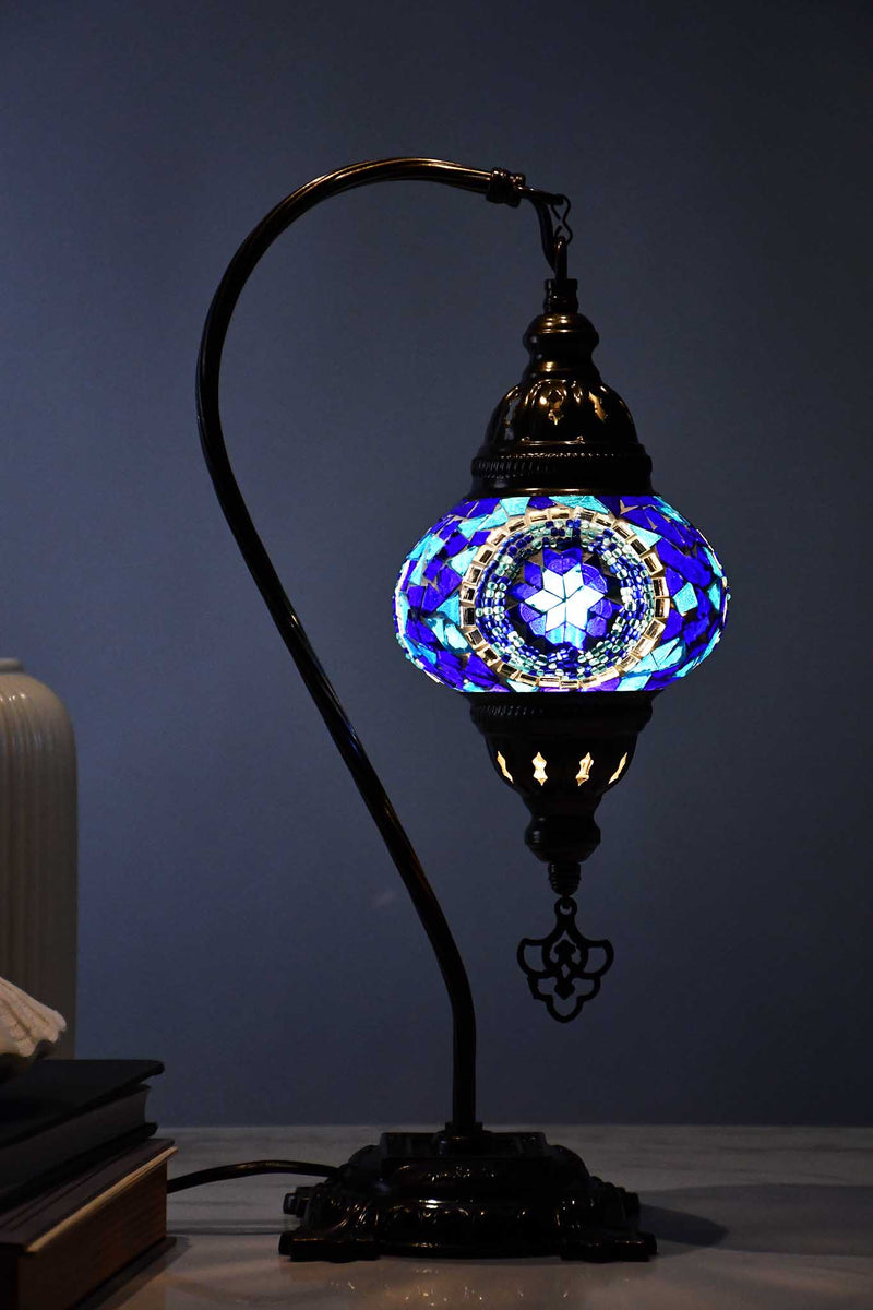 Turkish Lamp Hanging Mosaic Blue Round Star Lighting Sydney Grand Bazaar 