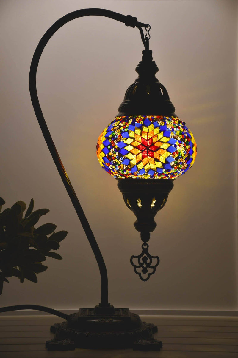 Turkish Lamp Hanging Multicoloured Blue Red Star Beads Lighting Sydney Grand Bazaar 