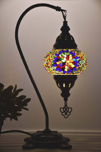 Turkish Lamp Hanging Multicoloured Blue Star Beads Lighting Sydney Grand Bazaar 