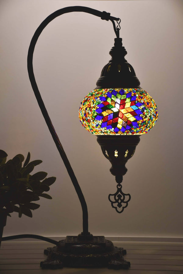 Turkish Lamp Hanging Multicoloured Blue Star Beads Lighting Sydney Grand Bazaar 