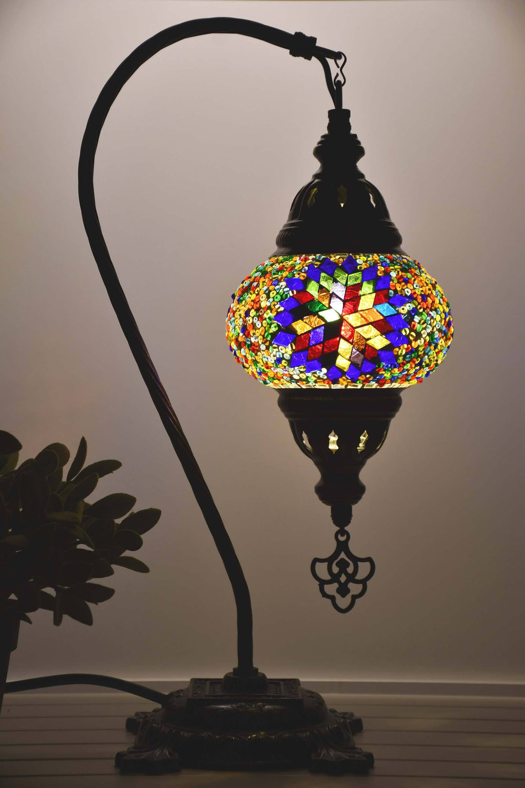 Turkish Lamp Hanging Multicoloured Blue Star Beads Lighting Sydney Grand Bazaar 