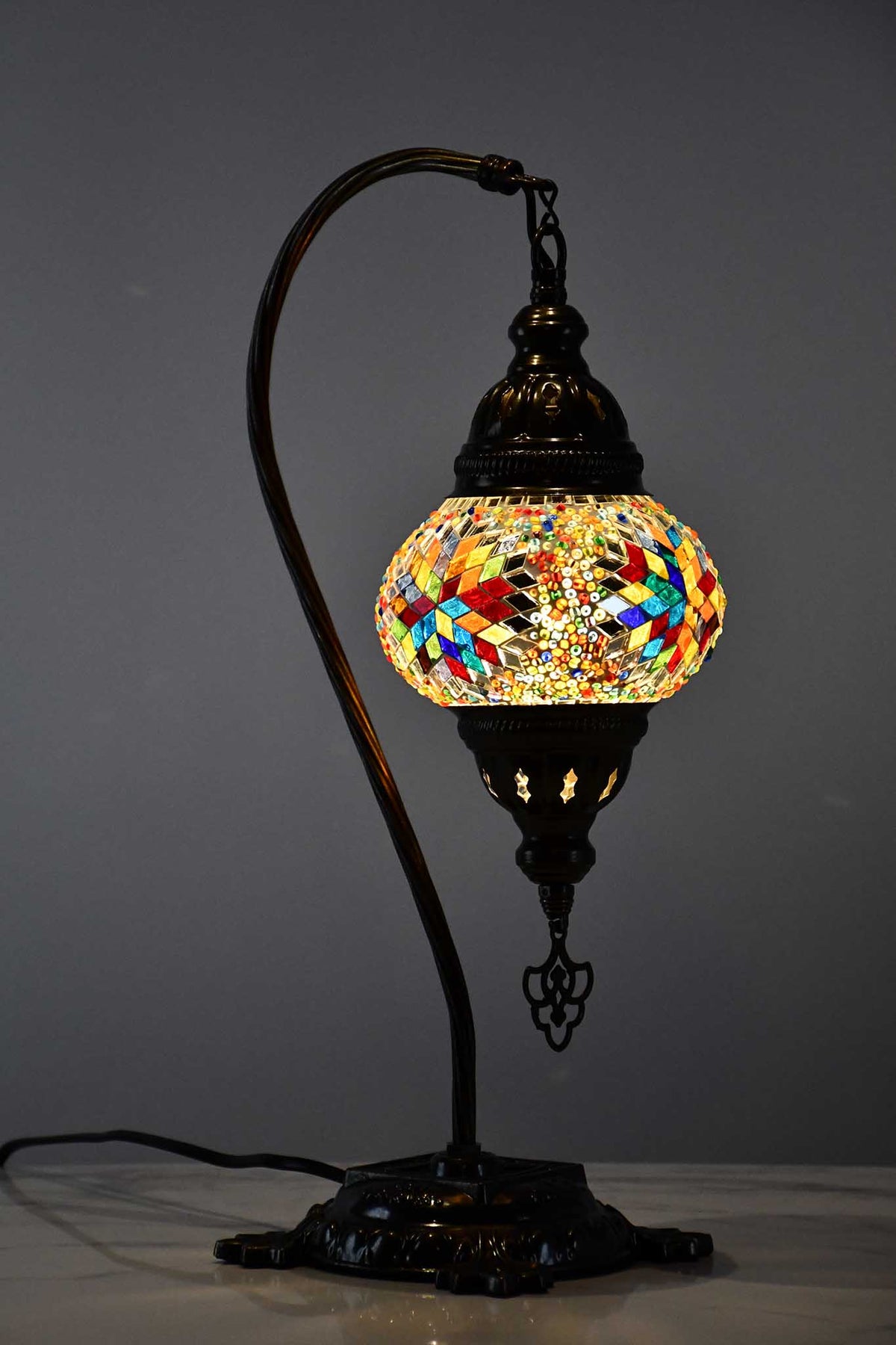 Turkish Lamp Hanging Multicoloured Mix Star Beads Lighting Sydney Grand Bazaar 