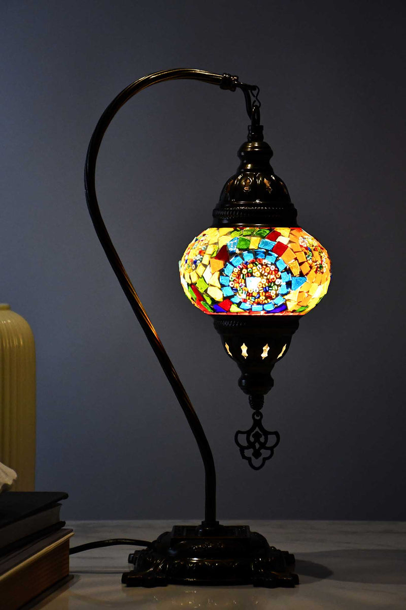 Turkish Lamp Hanging Multicoloured Mosaic Mix Circle Lighting Sydney Grand Bazaar 