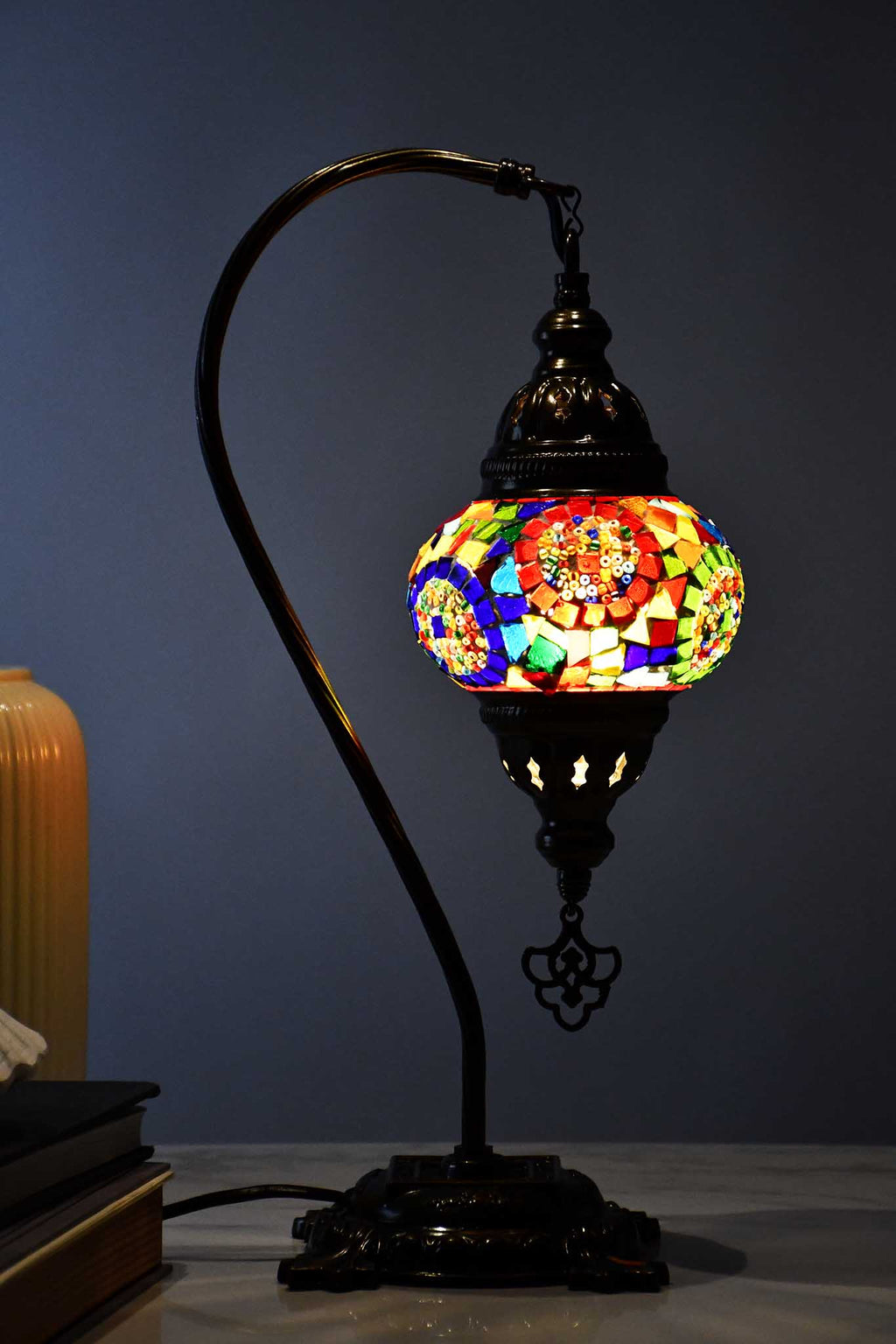 Turkish Lamp Hanging Multicoloured Mosaic Mix Circle Lighting Sydney Grand Bazaar 