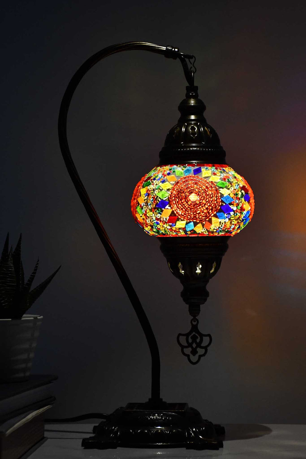 Turkish Lamp Hanging Multicoloured Red Circle Beads Lighting Sydney Grand Bazaar 