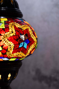 Turkish Lamp Hanging Multicoloured Red Gold Mosaic Lighting Sydney Grand Bazaar 