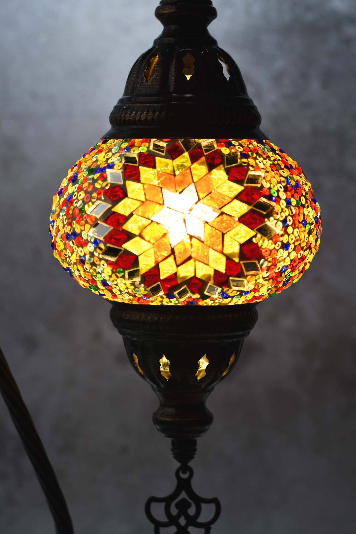 Turkish Lamp Hanging Multicoloured Red Star Beads Lighting Sydney Grand Bazaar 