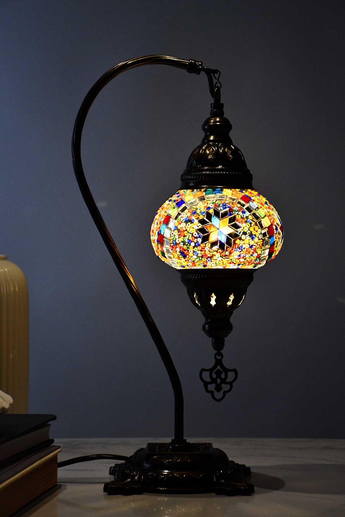 Turkish Lamp Hanging Multicoloured Round Star Lighting Sydney Grand Bazaar 