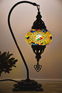 Turkish Lamp Hanging Multicoloured Yellow Kilim Lighting Sydney Grand Bazaar 