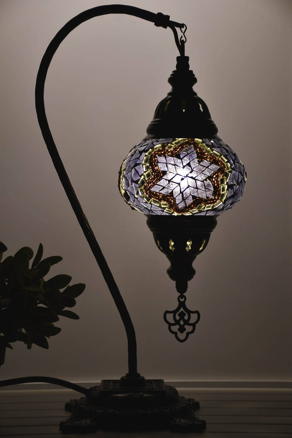 Turkish Lamp Hanging Purple Maroon Mosaic Star Lighting Sydney Grand Bazaar 