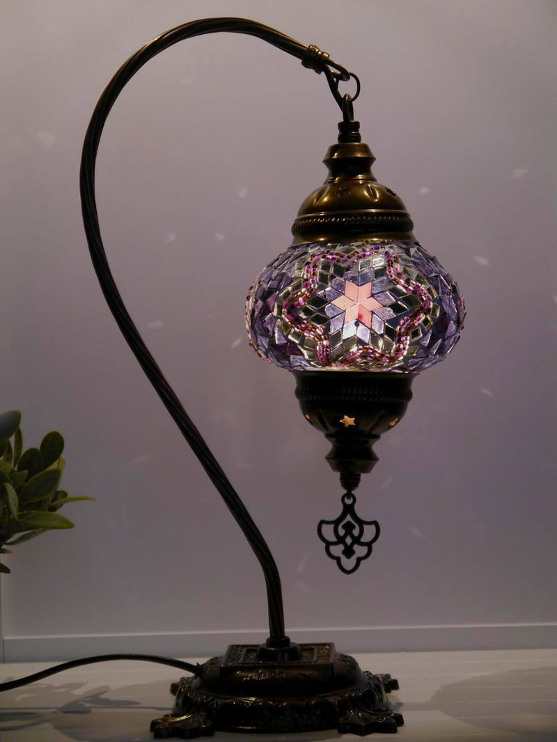 Turkish Lamp Hanging Purple Pink Mosaic Star Lighting Sydney Grand Bazaar 