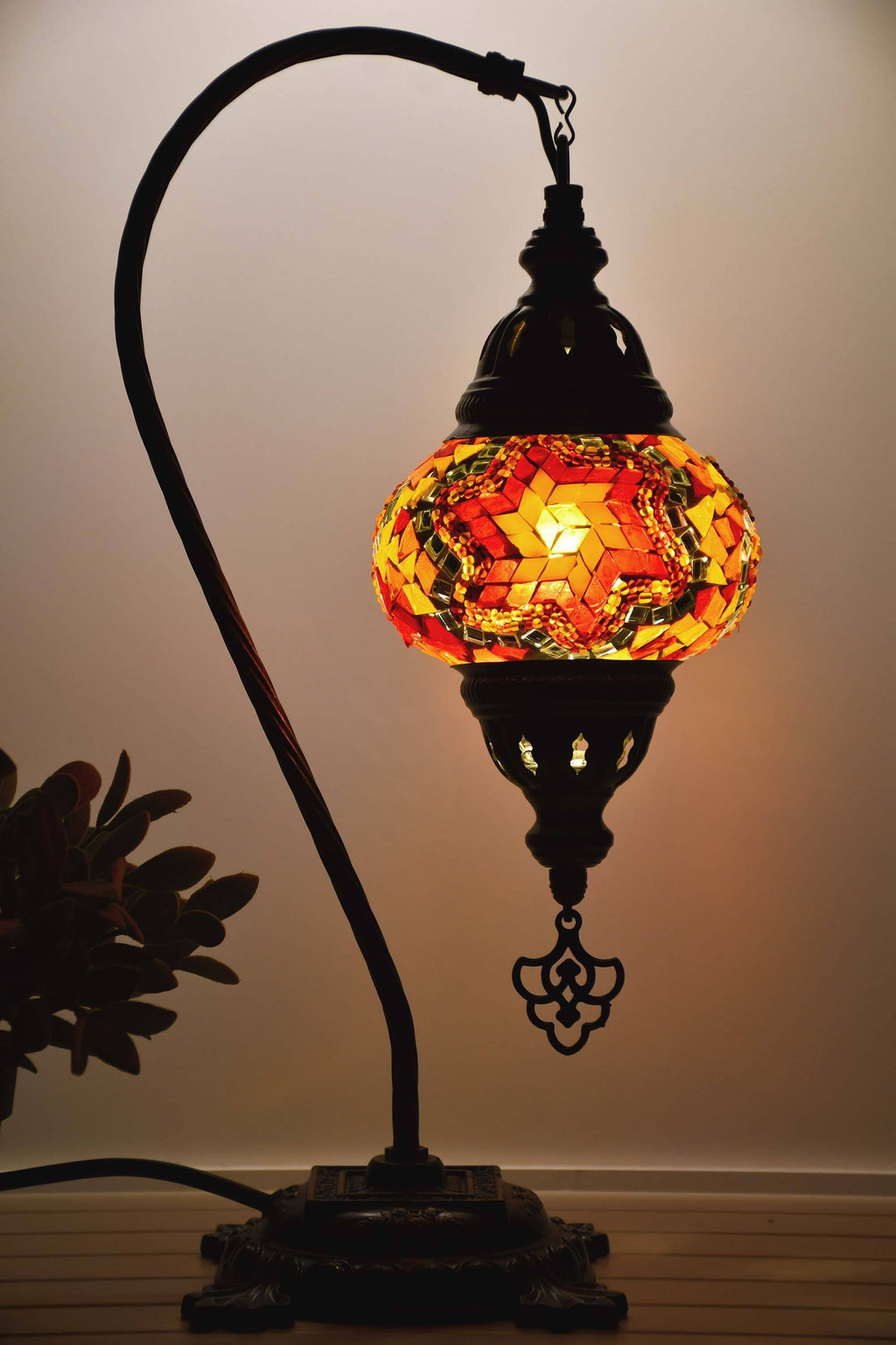 Turkish Lamp Hanging Red Orange Hexagon Star Lighting Sydney Grand Bazaar 