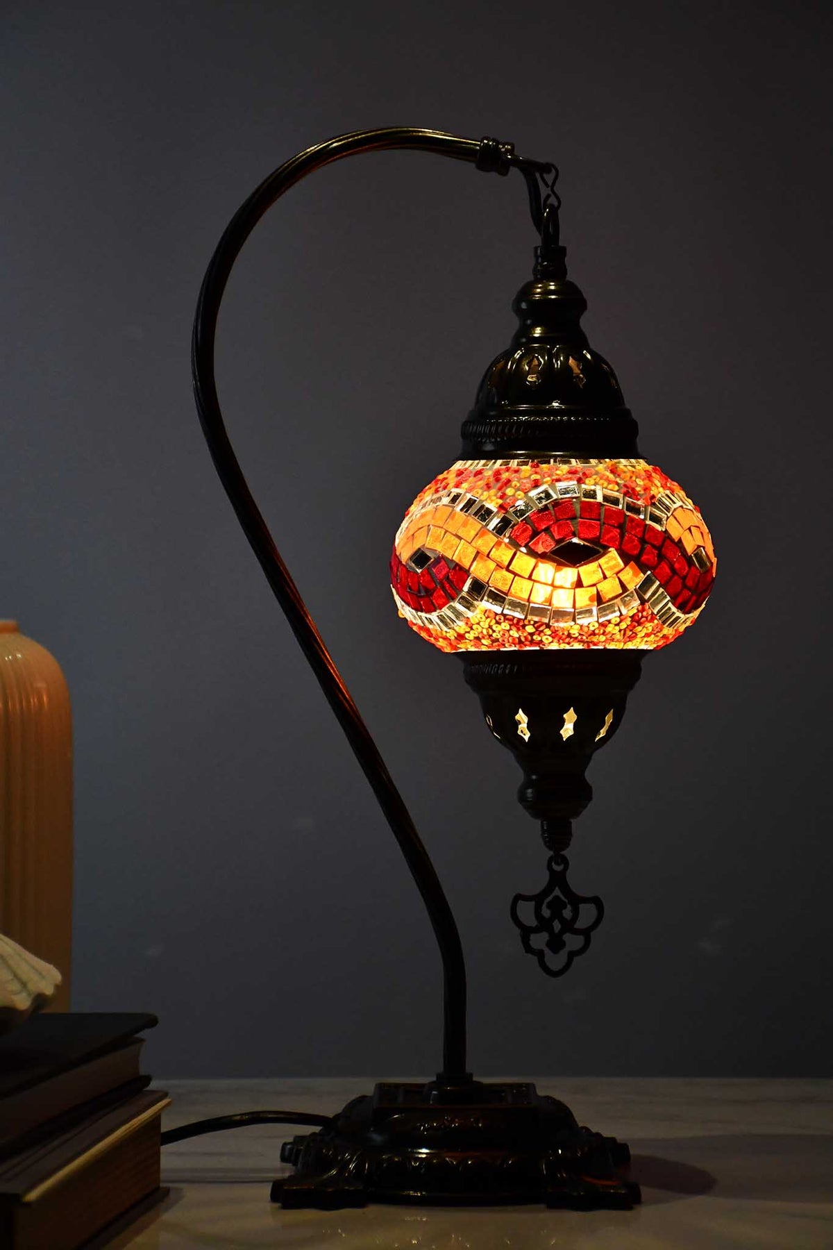 Turkish Lamp Hanging Red Orange Infinity Lighting Sydney Grand Bazaar 