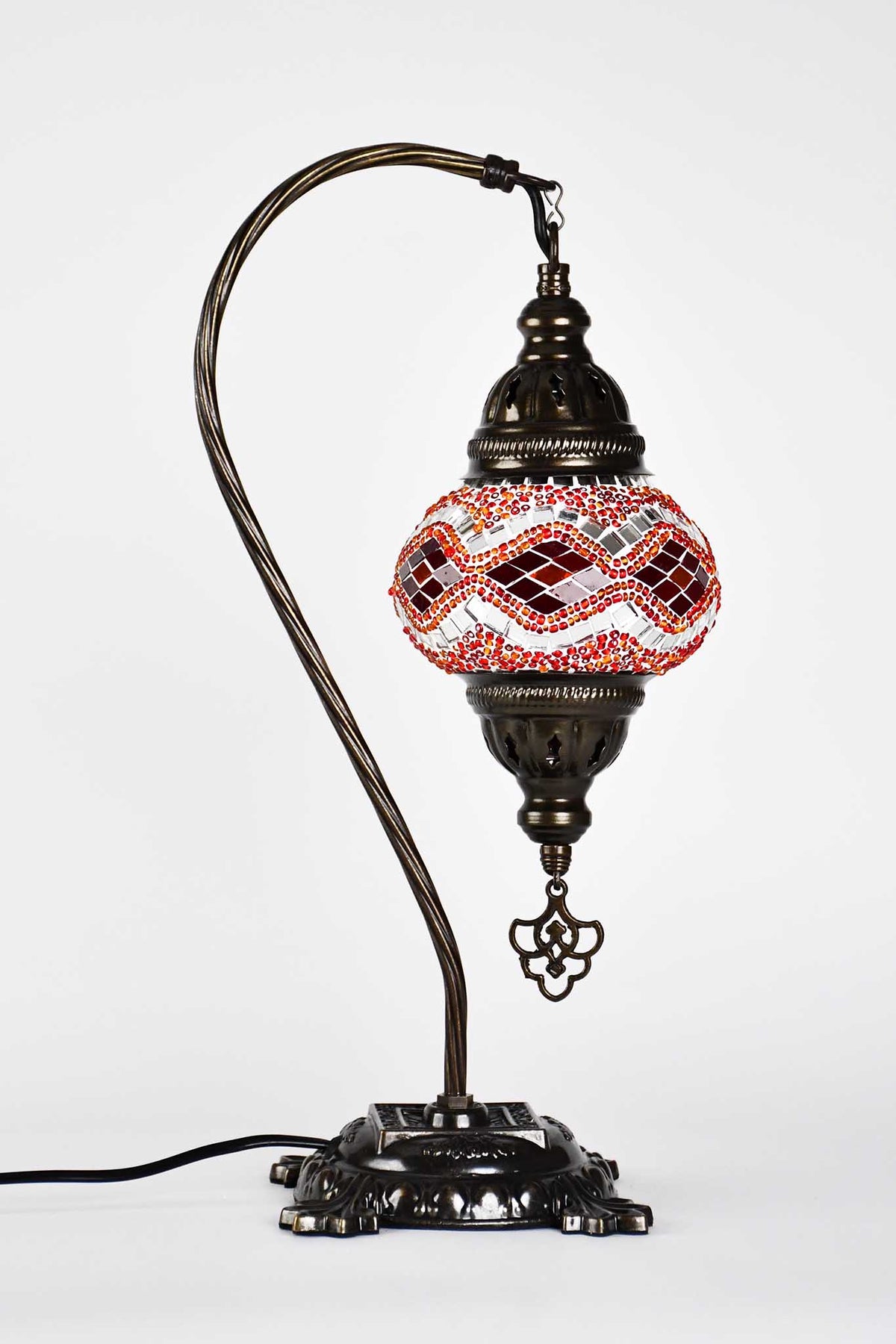 Turkish Lamp Hanging Red Orange Kilim Beads Lighting Sydney Grand Bazaar 