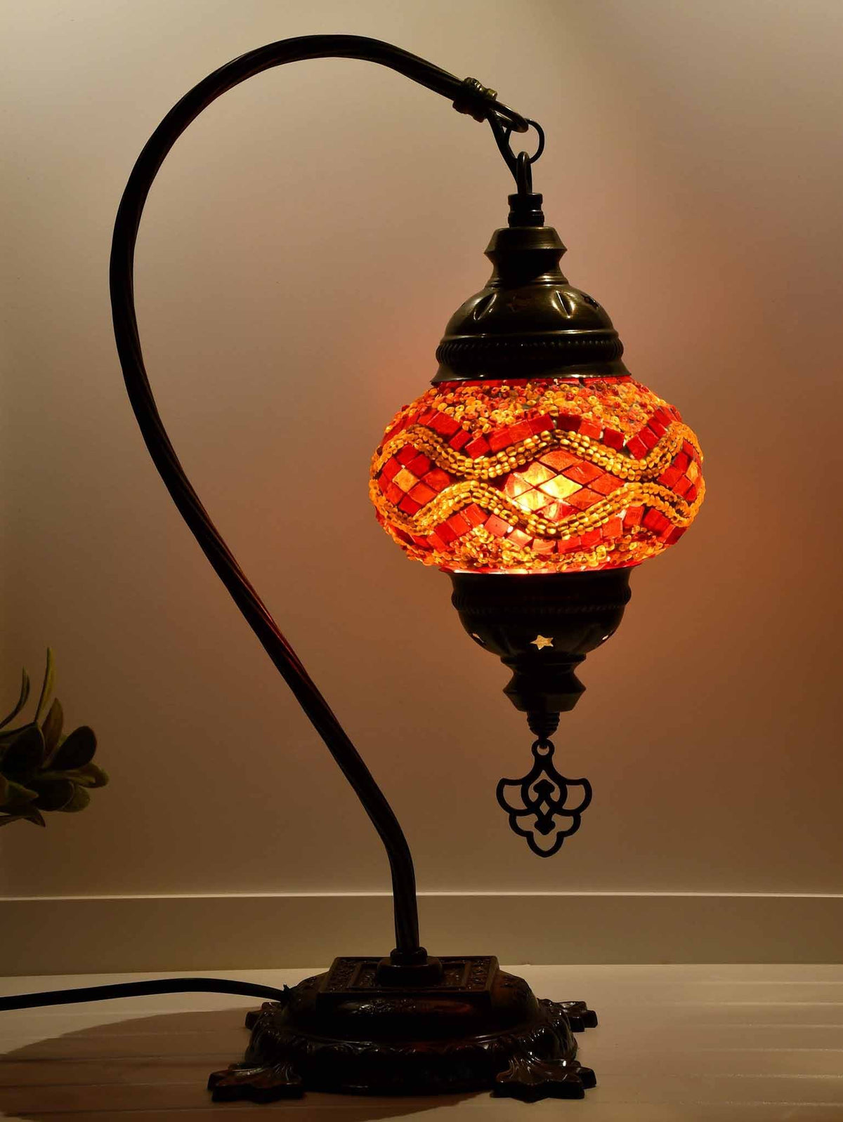 Turkish Lamp Hanging Red Orange Kilim Beads Lighting Sydney Grand Bazaar 