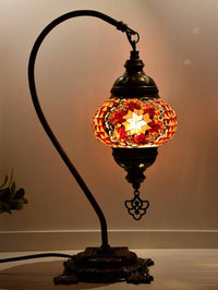 Turkish Lamp Hanging Red Orange Mosaic Star Lighting Sydney Grand Bazaar 