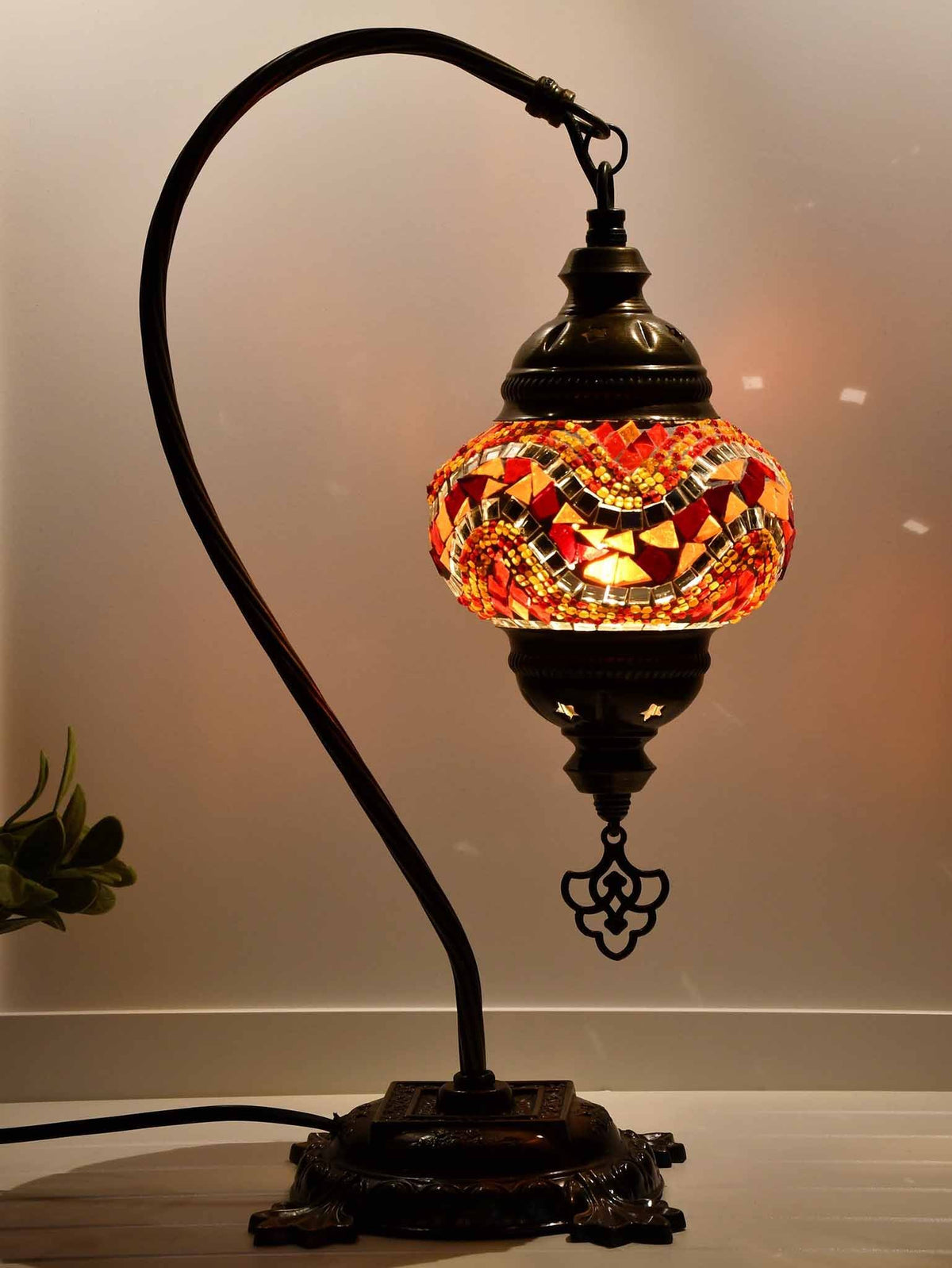 Turkish Lamp Hanging Red Orange Wave Lighting Sydney Grand Bazaar 