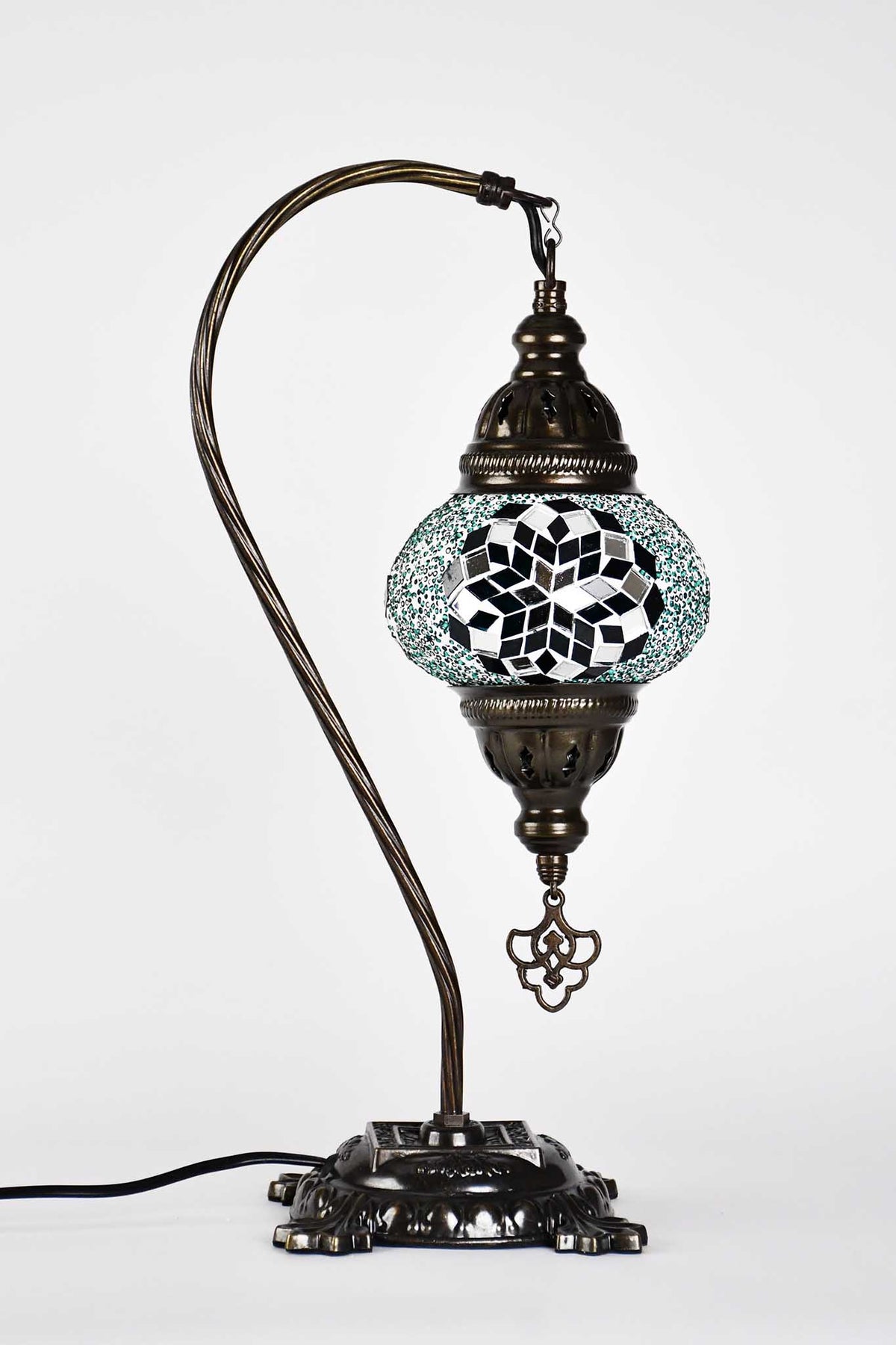 Turkish Lamp Hanging Sea Green Star Beads Lighting Sydney Grand Bazaar 