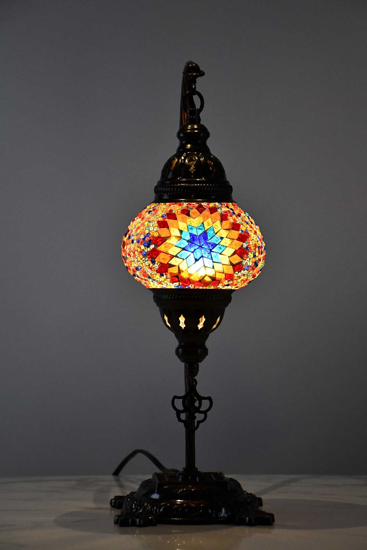 Turkish Lamp Hanging Traditional Multicoloured Star Beads Lighting Sydney Grand Bazaar 