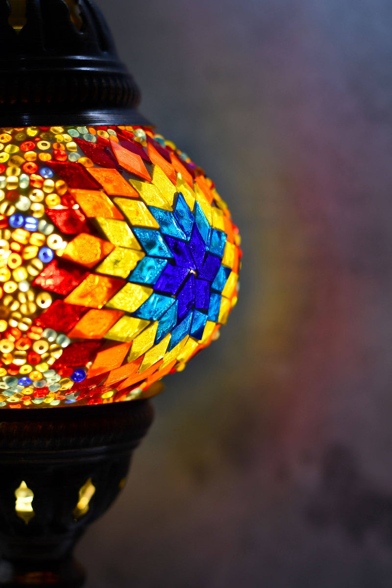 Turkish Lamp Hanging Traditional Multicoloured Star Beads Lighting Sydney Grand Bazaar 
