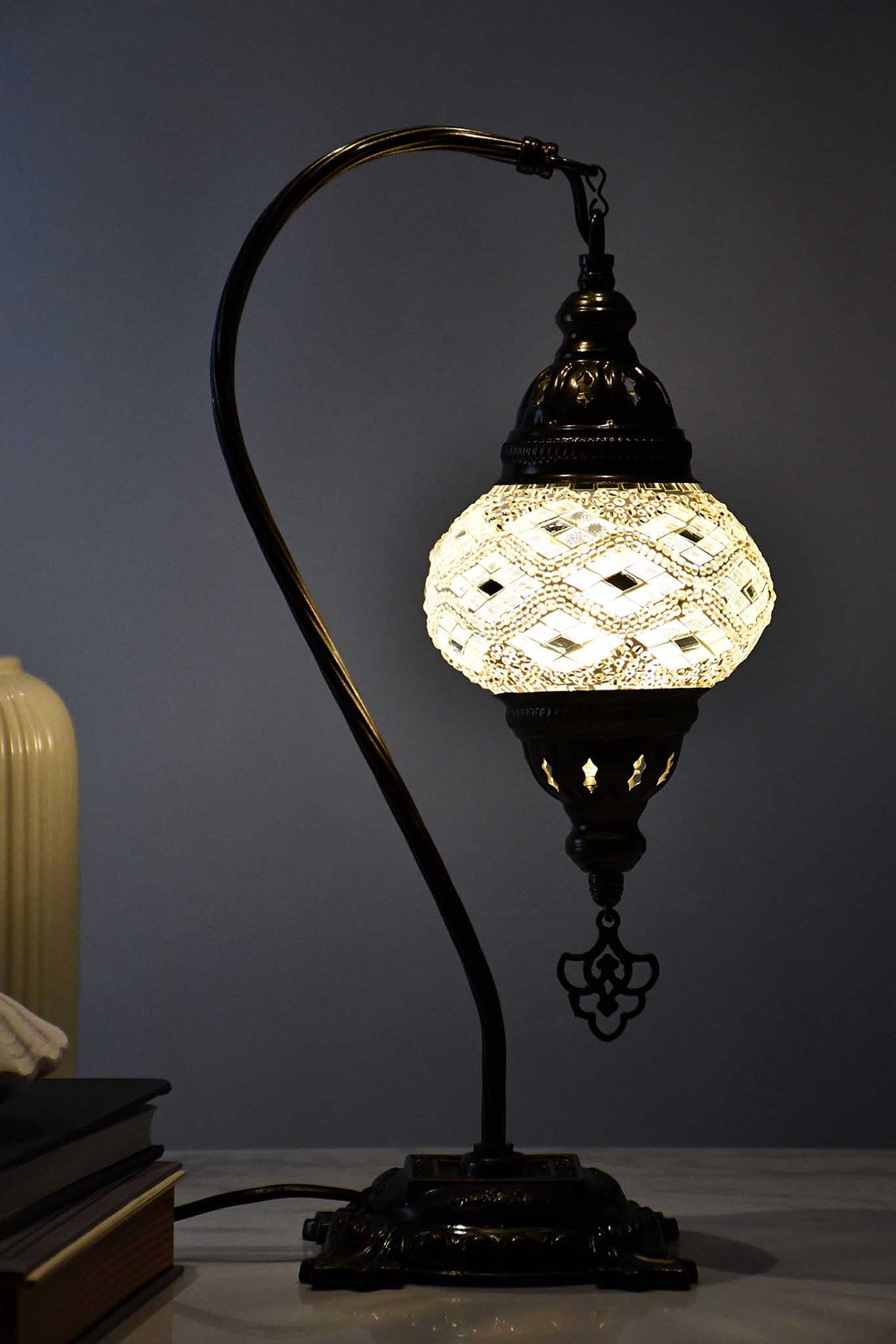 Turkish Lamp Hanging White Long Kilim Lighting Sydney Grand Bazaar 