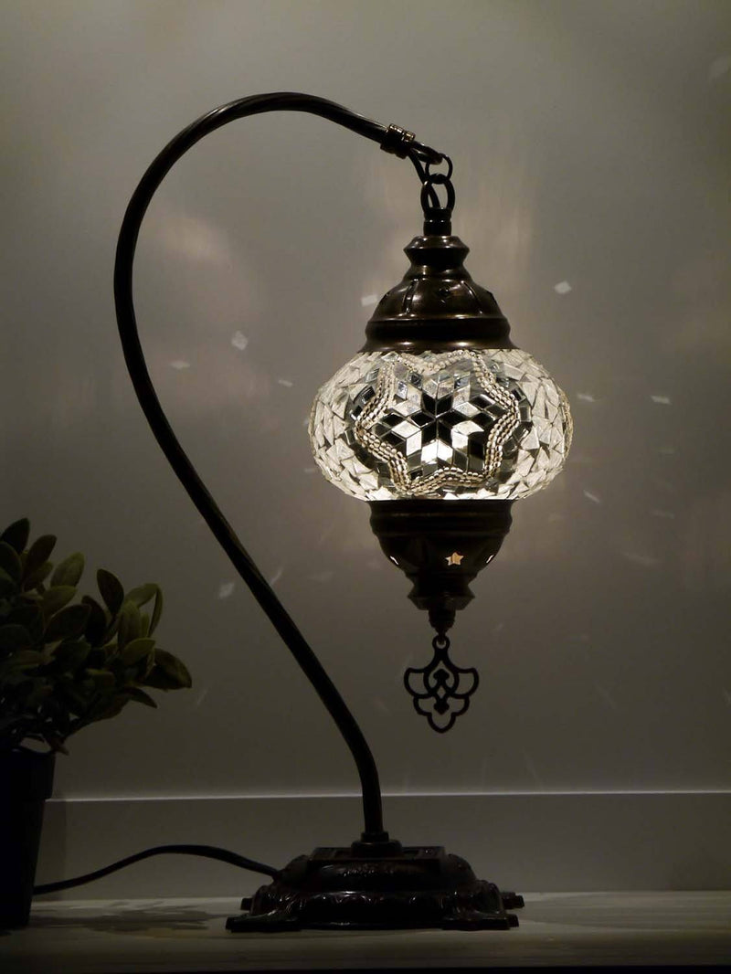 Turkish Lamp Hanging White Round Mosaic Star Lighting Sydney Grand Bazaar 