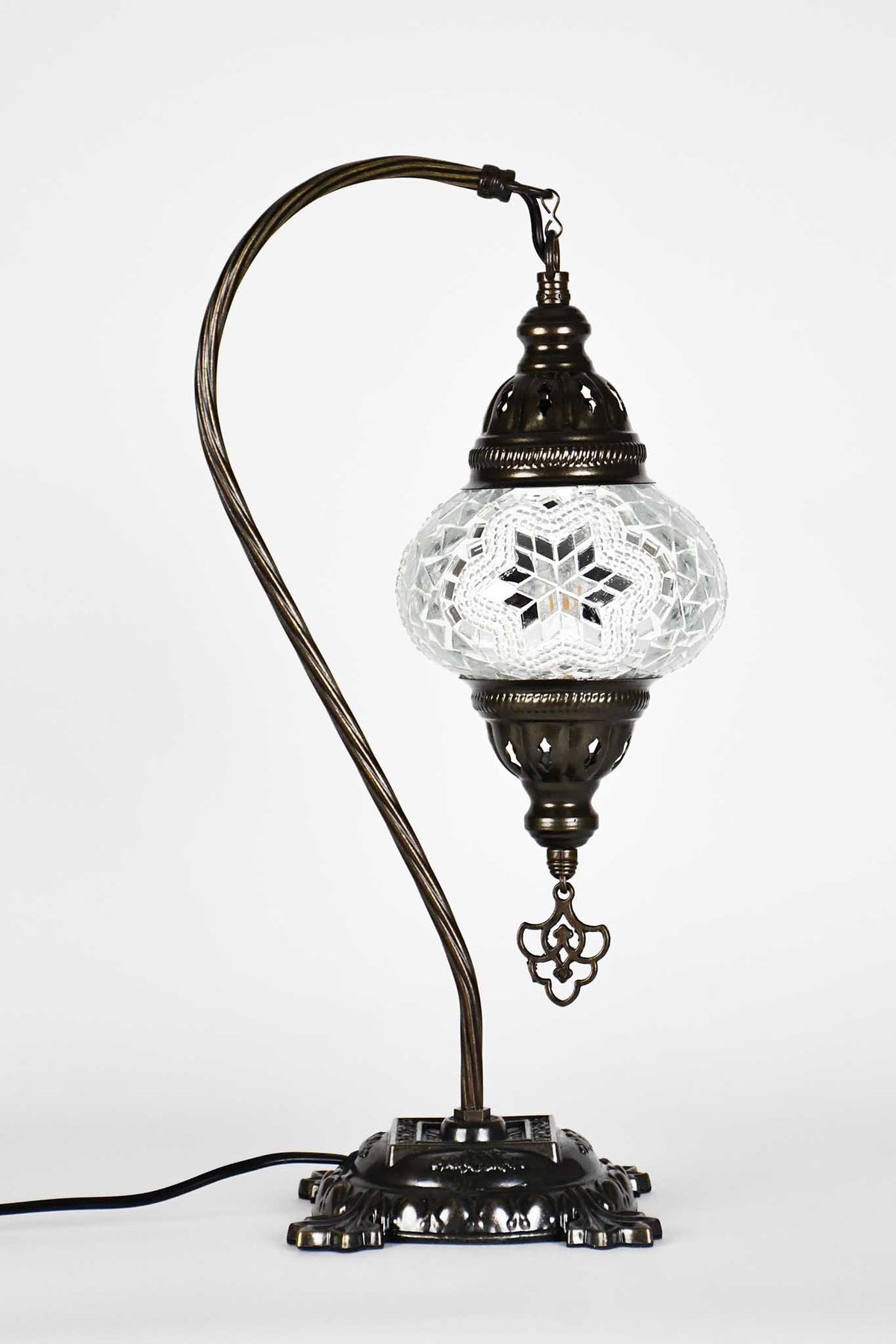 Turkish Lamp Hanging White Round Mosaic Star Lighting Sydney Grand Bazaar 