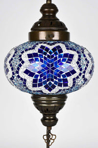Turkish Lamp Large Blue Flower Design Lighting Sydney Grand Bazaar 