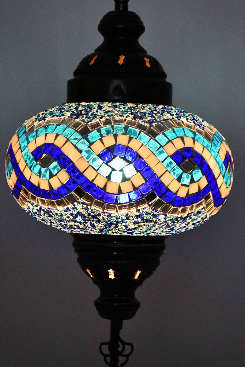 Turkish Lamp Large Blue Infinity Design Lighting Sydney Grand Bazaar 