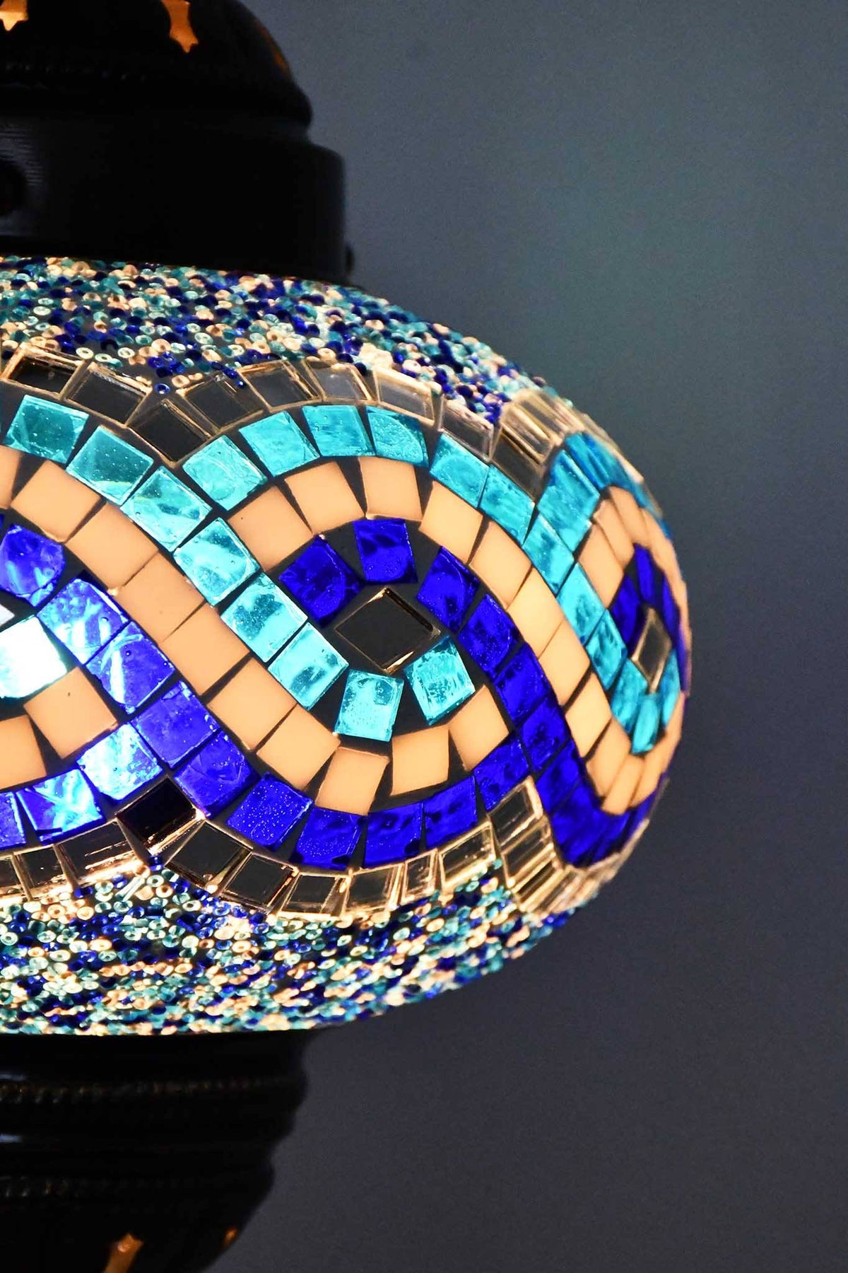 Turkish Lamp Large Blue Infinity Design Lighting Sydney Grand Bazaar 