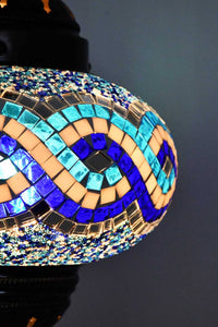Turkish Lamp Large Blue Infinity Design Lighting Sydney Grand Bazaar 