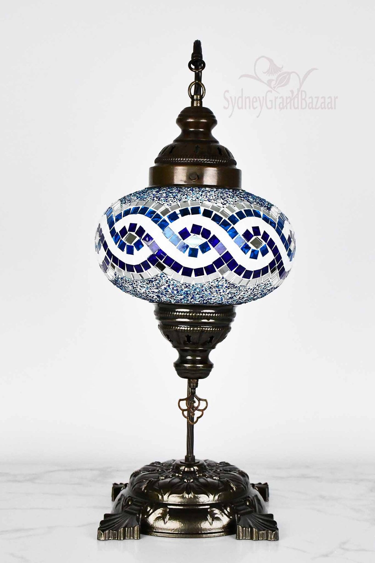 Turkish Lamp Large Blue Infinity Design Lighting Sydney Grand Bazaar 